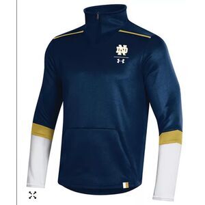 RARE Under Armour Notre Dame 2019 Sideline Evo Half-Zip MEDIUM